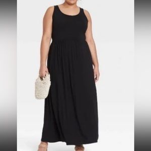 Black babydoll sleeveless dress